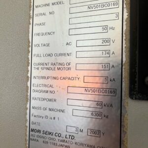 PHAY CNC MORISEKI NV500 3
